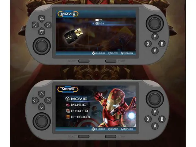 Alt view image 6 of 7 - The game console handheld device SF3000 is a nostalgic GBA arcade handheld game console that supports wireless dual-hand controllers.