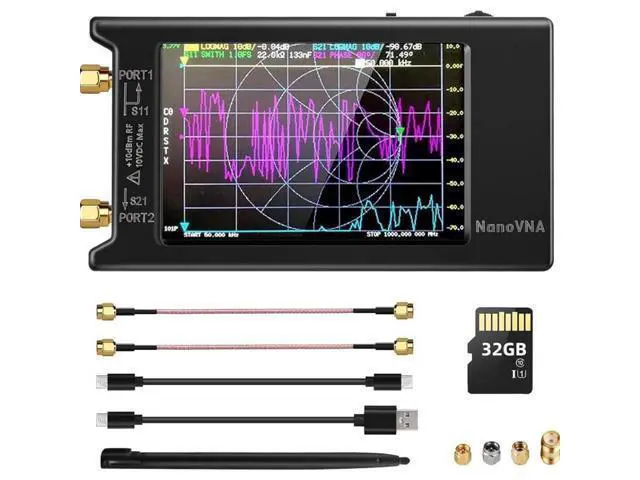 Alt view image 2 of 6 - 4-inch NanoVNA-H4 Vector Network Analyzer - Antenna Analyzer - Shortwave MF HF VHF UHF The complete set of NanoVNA-H4 vector network analyzer