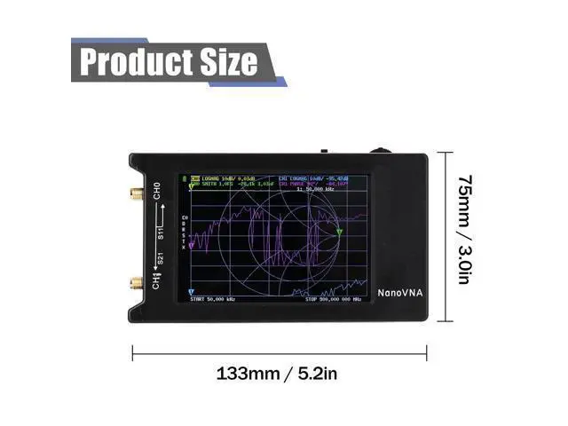 Alt view image 3 of 6 - 4-inch NanoVNA-H4 Vector Network Analyzer - Antenna Analyzer - Shortwave MF HF VHF UHF The complete set of NanoVNA-H4 vector network analyzer