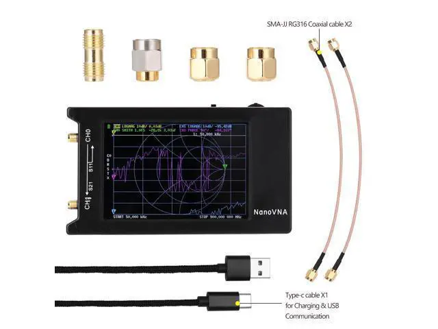 Alt view image 5 of 6 - 4-inch NanoVNA-H4 Vector Network Analyzer - Antenna Analyzer - Shortwave MF HF VHF UHF The complete set of NanoVNA-H4 vector network analyzer
