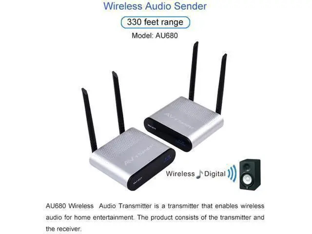 Alt view image 6 of 6 - Measy AU680 Wireless Audio Speaker Transmission Box, Transmitter & Receiver, Transmission Distance: 100m
