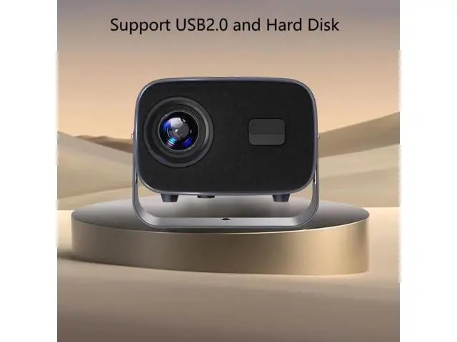 Alt view image 3 of 7 - A10 4K Smart Android Portable Projector US Plug