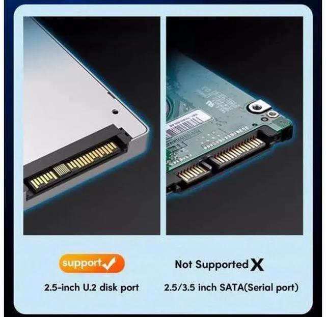 Alt view image 4 of 5 - 2.5in U2 Hard Drive Base SSD Box PowerFree and Fast Charging SSD Reader 2.5inches U2 Station