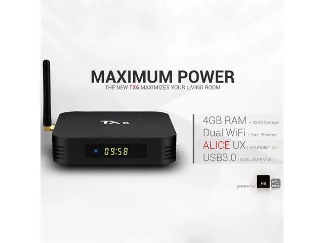 Alt view image 5 of 6 - TX6 Allwinner H6 Android 9.0 Quad Core Smart TV Box 4G+32GB 2.4G WiFi Set Top Box Media Player High Frequency 1.5GHz Set Top Box