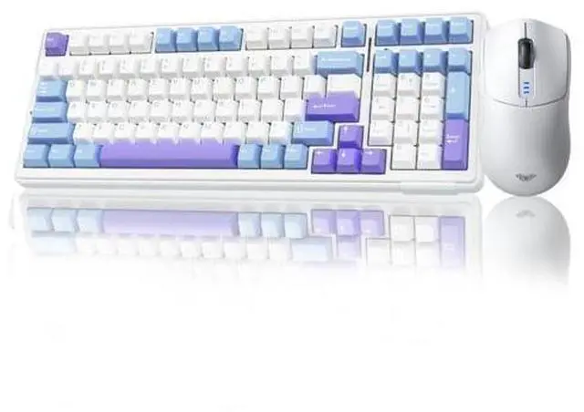 Main image of Vszerda Wireless Keyboard and Mouse Combo, F99 Mechanical Keyboards Hot Swappable Custom Keyboard+SC580 Wireless Gaming Mouse White