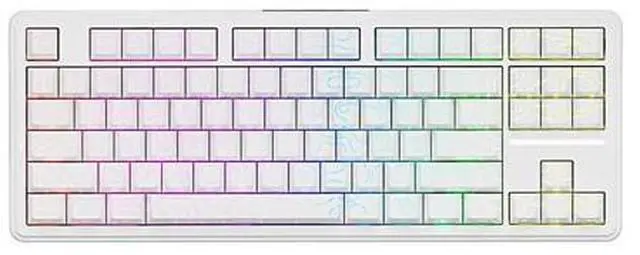 Main image of Vszerda A87 Pro Wireless Mechanical Keyboard, 87-Key TKL, Gasket Mount, Hot-Swap, Tri-Mode RGB (Contour White)