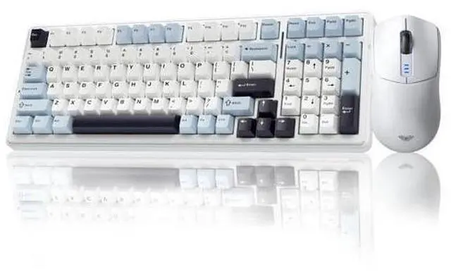 Main image of Vszerda Gaming Keyboard and Mouse, F99 Wireless Mechanical Keyboards Hot Swappable Custom Keyboard+SC580 Wireless Gaming Mouse White