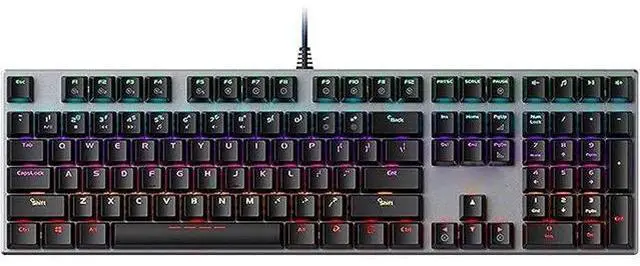 Main image of Wired Computer Mechanical Gaming Keyboard, 108 Keys Keypad Without Conflict, Mixed Light Backlit, USB Interface