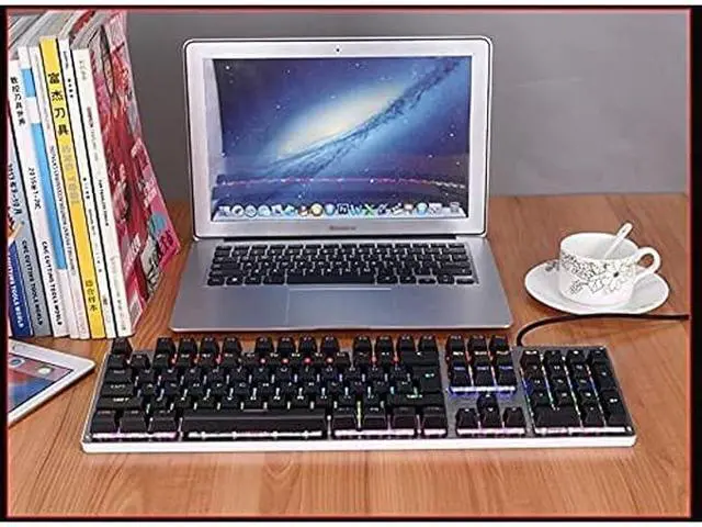 Alt view image 3 of 6 - Computer Keyboards Wired Gaming Keyboard, Mechanical Keypad, USB Interface, 13 Colors Cool Backlight Effect, for Home Office PC Game White