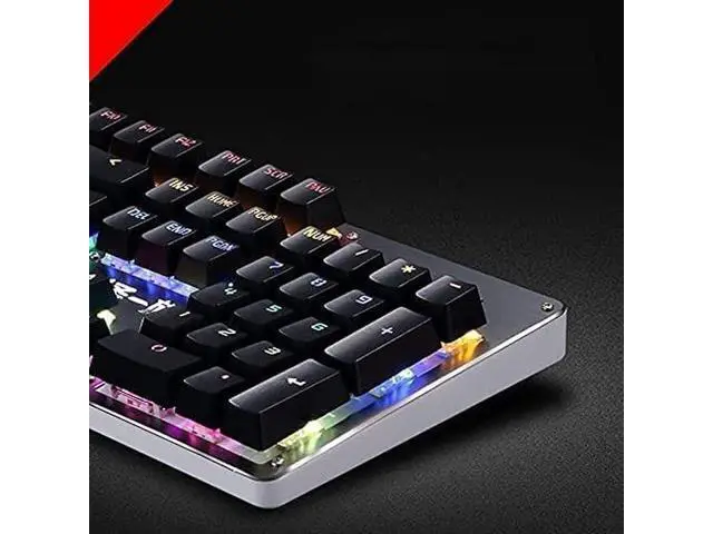 Alt view image 5 of 6 - Computer Keyboards Wired Gaming Keyboard, Mechanical Keypad, USB Interface, 13 Colors Cool Backlight Effect, for Home Office PC Game White