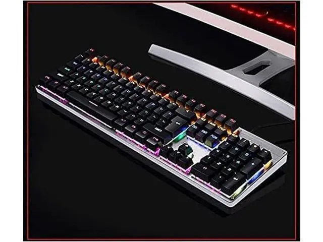 Alt view image 4 of 6 - Computer Keyboards Wired Gaming Keyboard, Mechanical Keypad, USB Interface, 13 Colors Cool Backlight Effect, for Home Office PC Game White