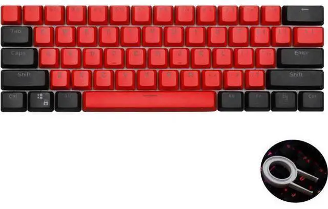 Main image of Keycaps, 61 Keypad PBT Keycap for GH60 / RK61 / ALT61 / Annie/Keyboard Poker Keys, Keycaps Backlight Two-Color Mechanical(Only Sell keycaps) (A1)
