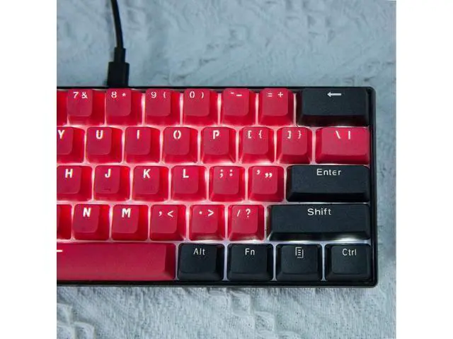 Alt view image 6 of 6 - Keycaps, 61 Keypad PBT Keycap for GH60 / RK61 / ALT61 / Annie/Keyboard Poker Keys, Keycaps Backlight Two-Color Mechanical(Only Sell keycaps) (A1)