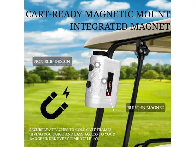 Alt view image 6 of 7 - Range finder, vibrating golf measuring telescope, laser distance meter, 650m range, with magnet