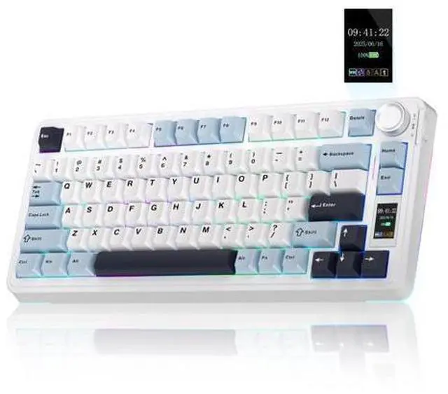 Main image of Vszerda S75 PRO Wireless Mechanical Keyboard with Screen&Knob, 75% Hot Swappable Gaming Keyboard with Pre-lubed Switches, RGB Backlit, PBT Keycaps Creamy Sounding Pc Gaming Keyboards