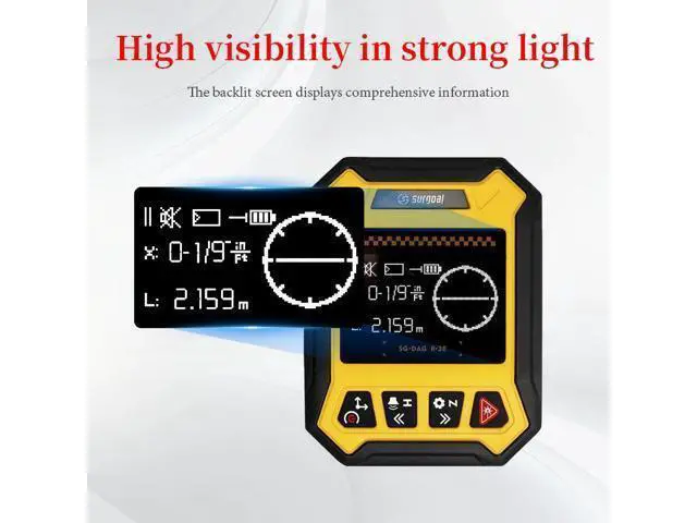 Alt view image 4 of 5 - 3-in-1 multi-functional device with magnets, vertical digital level gauge, laser level, laser distance meter (30m)
