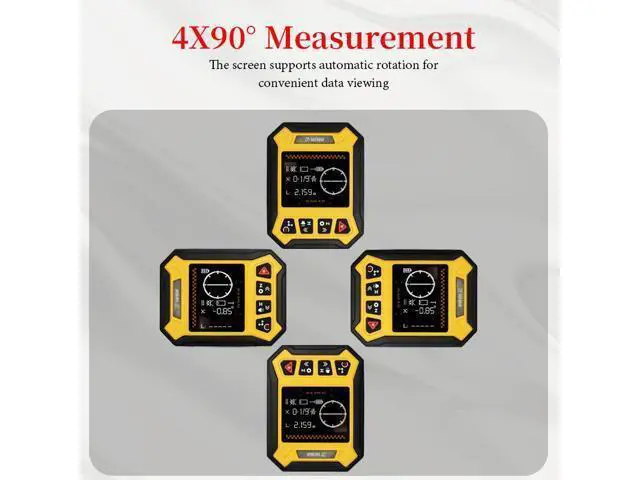 Alt view image 5 of 5 - 3-in-1 multi-functional device with magnets, vertical digital level gauge, laser level, laser distance meter (30m)