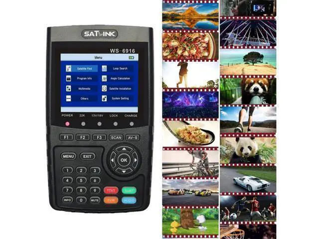 Alt view image 6 of 6 - SATLINK WS6916 Digital Satellite Signal Finder Meter, 3.5 inch TFT LCD Screen, Support DVB-S / S2, MPEG-2 / MPEG-4 (AU Plug)