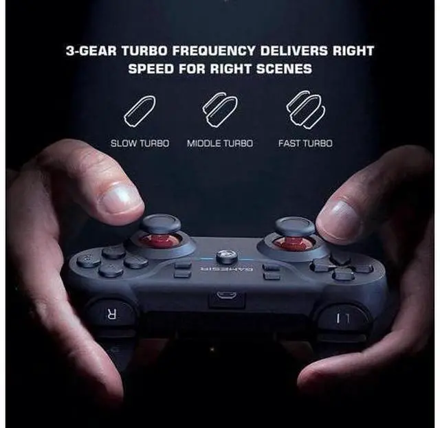 Alt view image 4 of 7 - GameSir T3 2.4G Wireless PC Game Controller for Android TV Box/Windows PC 7/10, Wired Controller with Dual Vibration Gamepad Joystick, 400mAh Li-ion Battery, Linear Trigger Buttons Compatible with And