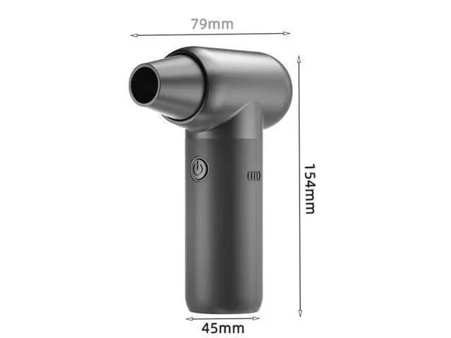 Alt view image 4 of 7 - High-pressure turbofan blow dryer with wind force up to 1400g. Portable industrial-grade hair dryer for car washing. Grayish red