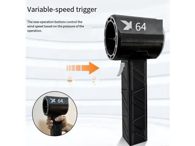 Alt view image 5 of 7 - High-pressure turbofan blow dryer with wind force up to 1400g. Portable industrial-grade hair dryer for car washing. Grayish red