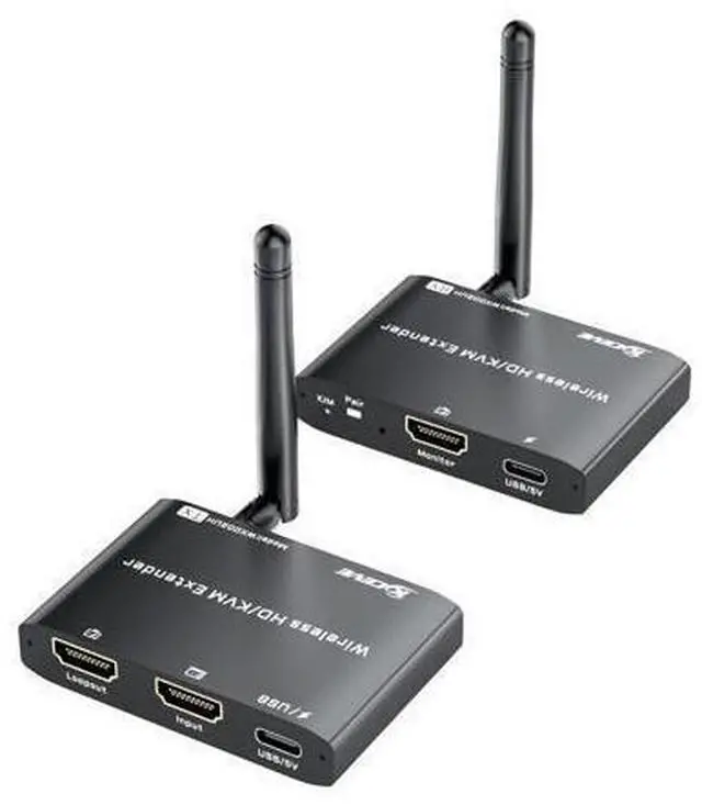 Main image of Vszerda 200M/650Ft Wireless HDMI Transmitter and Receiver 1080P@60Hz with KVM,Local Loop-Out,2.5/5GHz,Wireless HDMI Extender for Video Audio to Large Screen TV/Projector/Monitor from Laptop/PC/Camera
