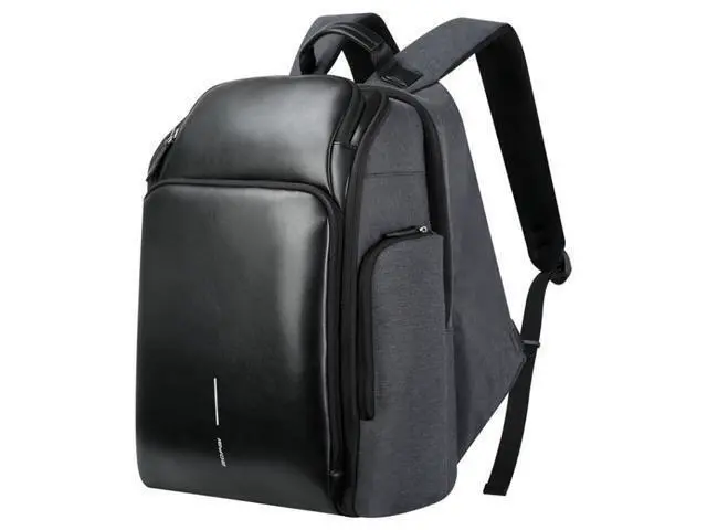 Alt view image 3 of 7 - Bopai 851-010128 Business Anti-theft Waterproof Large Capacity Double Shoulder Bag,with USB Charging Port, Size: 34x19x43cm (Black)