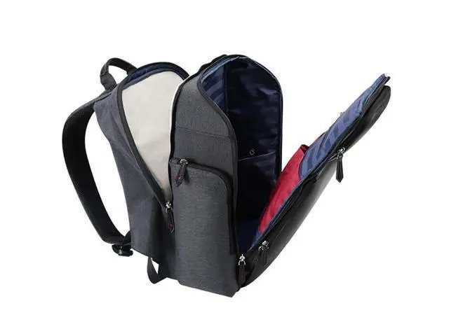 Alt view image 5 of 7 - Bopai 851-010128 Business Anti-theft Waterproof Large Capacity Double Shoulder Bag,with USB Charging Port, Size: 34x19x43cm (Black)