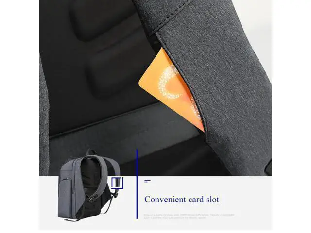 Alt view image 6 of 7 - Bopai 851-010128 Business Anti-theft Waterproof Large Capacity Double Shoulder Bag,with USB Charging Port, Size: 34x19x43cm (Black)