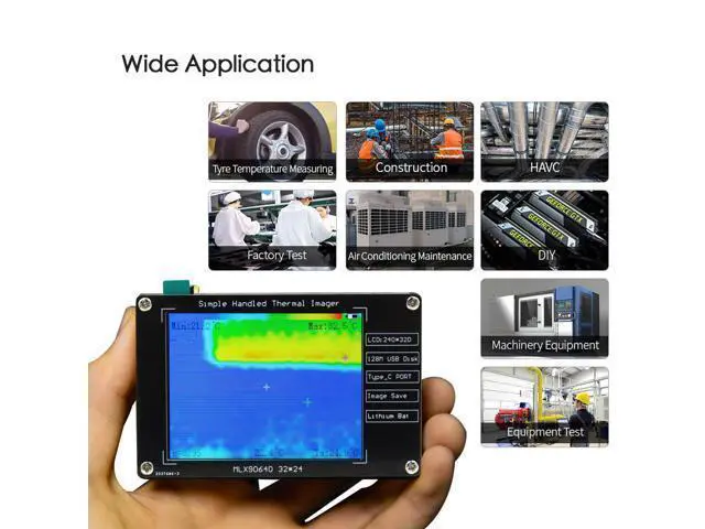 Alt view image 2 of 5 - MLX90640 2.8-inch LCD digital infrared thermal imaging DIY thermal imager for temperature detection, detection tool
