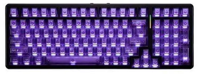Main image of Vszerda A98 Pro Wireless Mechanical Gaming Keyboard, 98-Key Compact Layout, Tri-Mode 2.4G/Bluetooth/Wired, Hot-Swappable Gasket Mount, 12,000 mAh Battery, 1 ms Low Latency, RGB Backlit (Shadow Purple)