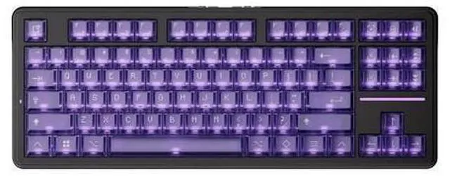 Main image of Vszerda A87 Pro Wireless Mechanical Keyboard, 87-Key TKL, Gasket Mount, Hot-Swap, Tri-Mode RGB (Shadow Purple)