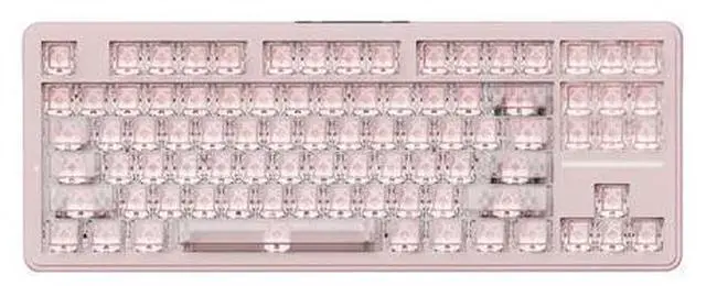 Main image of Vszerda A87 Pro Wireless Mechanical Keyboard, 87-Key TKL, Gasket Mount, Hot-Swap, Tri-Mode RGB (Peach Mist)