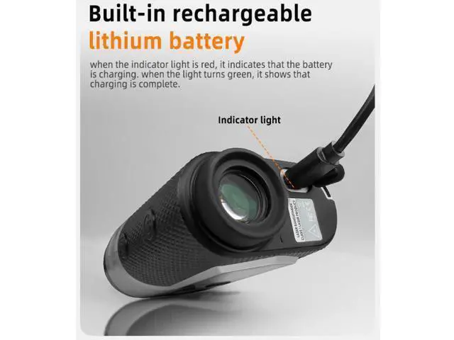 Alt view image 6 of 7 - Laser Golf telescope distance measuring instrument 650m with charging, screen lock, flag vibration, slope repair and switch