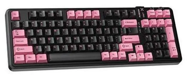 Main image of Vszerda 98Pro Wireless Mechanical Keyboard, Tri-Mode BT/2.4GHz/USB-C Hot Swappable Custom Gaming Keyboard with Backlit, Gasket Structure, Linear Switches for Windows/Mac/PC (Black&Pink 97keys)