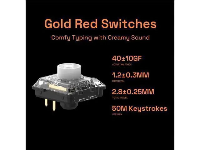 Alt view image 4 of 7 - Vszerda Magi65 Low Profile Mechanical Keyboard Wireless 65% Keyboard Ultra Slim for Creamy Typing, Hot Swappable, RGB Backlit, PBT Keycaps, Aluminum Case, BT/2.4G/USB-C, for Mac/Windows (Ochre White)