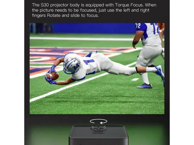 Alt view image 5 of 7 - S30 Android System HD Portable WiFi Mobile Projector, Plug Type:UK Plug UK Plug (Black)