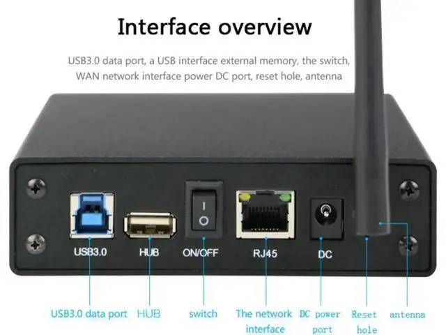 Alt view image 5 of 7 - U35WF 6TB 3.5 inch Mobile Multi-Function Hard Disk Box WiFi Wireless NAS Private Cloud Storage Office Home (Hard Drives not Included)
