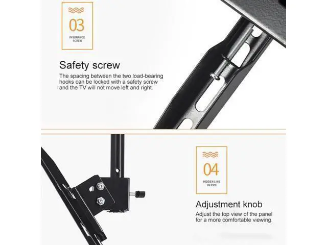 Alt view image 5 of 7 - 32-65 inch Universal Height & Angle Adjustable Single Screen TV Wall-mounted Ceiling Dual-use Bracket, Retractable Range: 0.5-2m