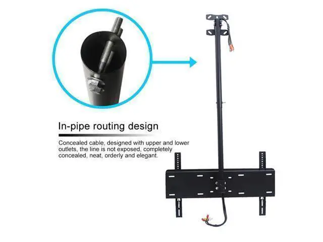 Alt view image 4 of 5 - 32-65 inch Universal Height & Angle Adjustable LCD TV Wall-mounted Ceiling Dual-use Bracket, Retractable Length: 2m