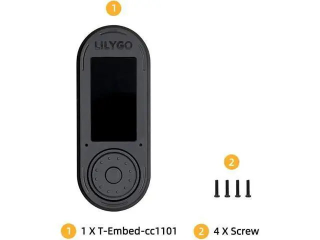 Alt view image 2 of 7 - LILYGO T-Embed CC1101 ESP32-S3 TTGO Development Board with 1.9" IPS TFT LCD Low-Power Wireless Module (Black Shell)