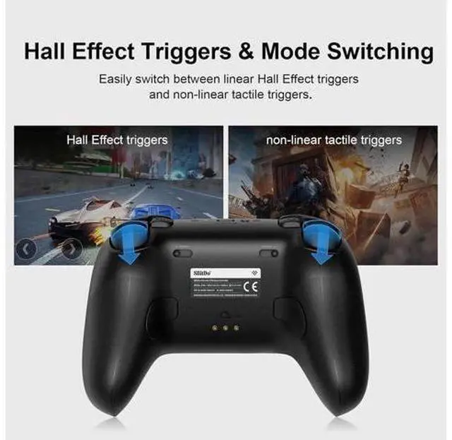 Alt view image 3 of 7 - 8BitDo Ultimate 2 Wireless Controller for Windows PC, Apple, Steam & Android, Gaming Controller with TMR Joysticks, Hall/Tactile Triggers, Motion Control, RGB Fire Ring, 1000Hz Polling Rate Black