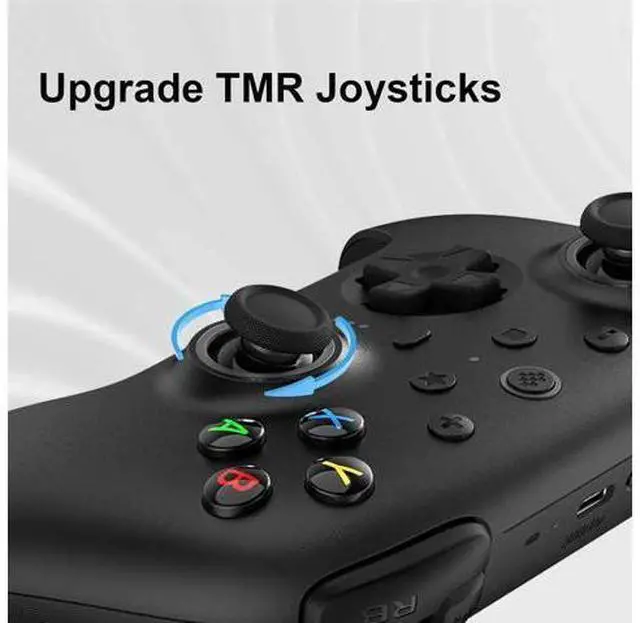 Alt view image 6 of 7 - 8BitDo Ultimate 2 Wireless Controller for Windows PC, Apple, Steam & Android, Gaming Controller with TMR Joysticks, Hall/Tactile Triggers, Motion Control, RGB Fire Ring, 1000Hz Polling Rate Black