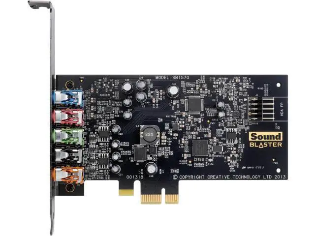 Alt view image 5 of 7 - Sound Blaster Audigy FX PCIe 5.1 Sound Card with High Performance Headphone Amp - NEW
