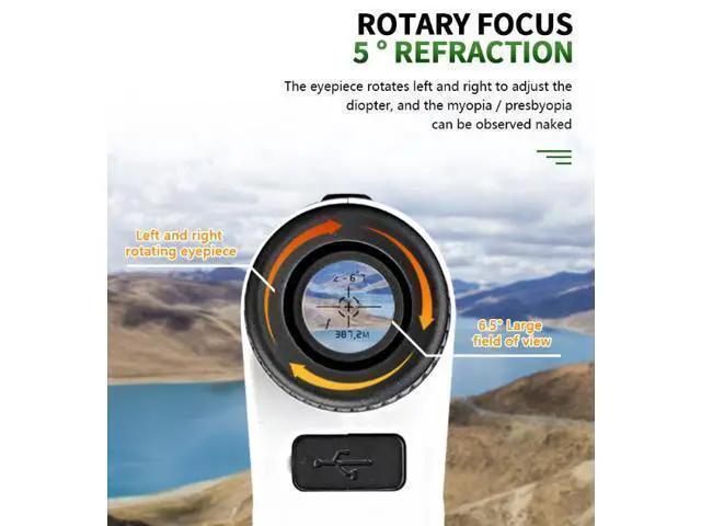 Alt view image 6 of 7 - wusu Golf rangefinder with charging function, magnetic speed measurement, distance measurement, laser measurement, telescope, 600 meters long.