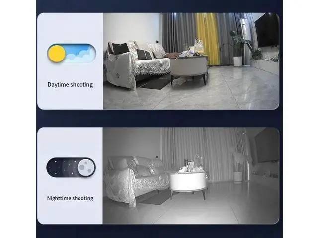 Alt view image 2 of 5 - Small square monitor camera - plug-free, for home use, remote control by mobile phone, ultra-high-definition video recording, no blind spots, cat eye function