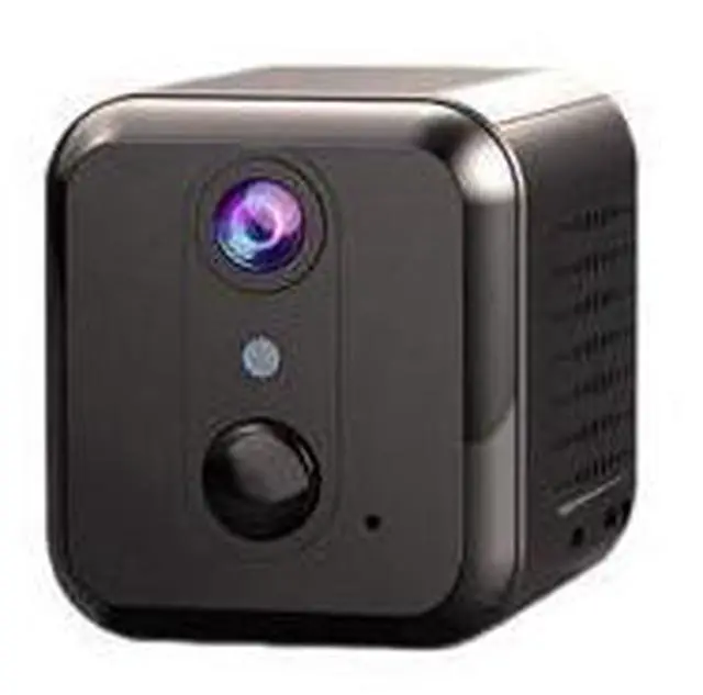 Main image of Small square monitor camera - plug-free, for home use, remote control by mobile phone, ultra-high-definition video recording, no blind spots, cat eye function