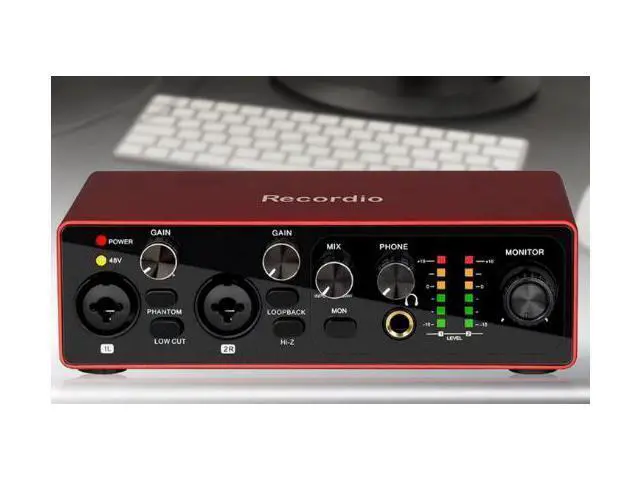 Alt view image 3 of 5 - Computer dual-channel audio recording sound card, USB driver-free audio recording sound card, musical instrument computer audio recording, arrangement, mixing console