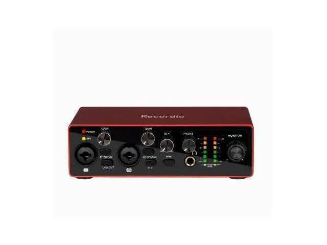 Alt view image 5 of 5 - Computer dual-channel audio recording sound card, USB driver-free audio recording sound card, musical instrument computer audio recording, arrangement, mixing console