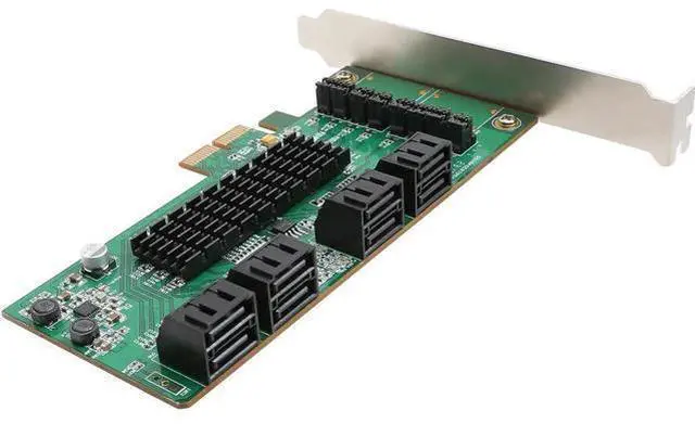 Alt view image 2 of 7 - IO CREST SI-PEX40071 SATA III 8 Port Controller Card PCE-e 2.0 x2 with Low Profile Bracket